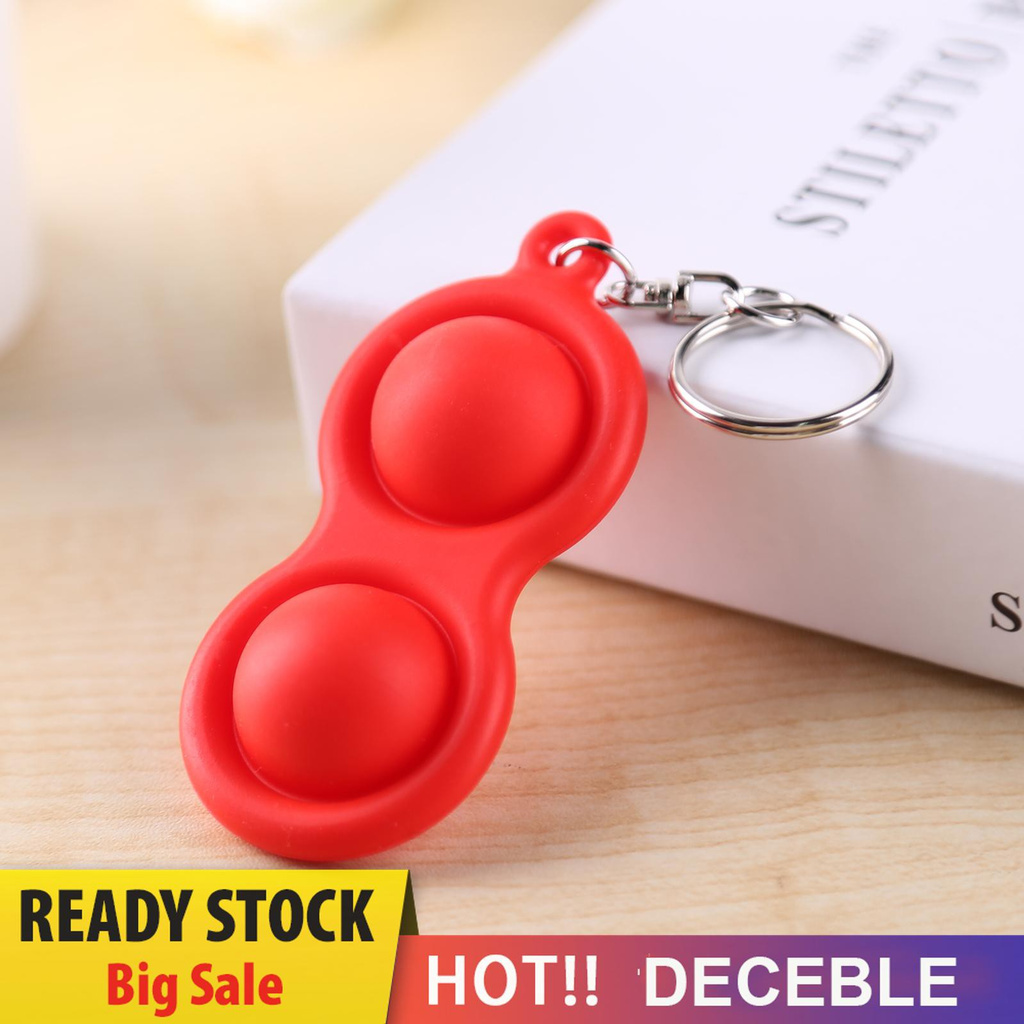 Pop It Fidget Đồ chơi Simple Dimple Fidget Đồ chơi Keychain, Stress Relief Sensory Đồ chơis for Kid Adult