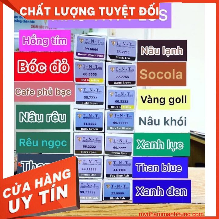 [CHÍNH HÃNG]Nhuộm TNT / Màu Nhuộm Trực Tiếp TNT nhiều màu hot lên màu chuẩn không cần tẩy tóc  không kho tóc