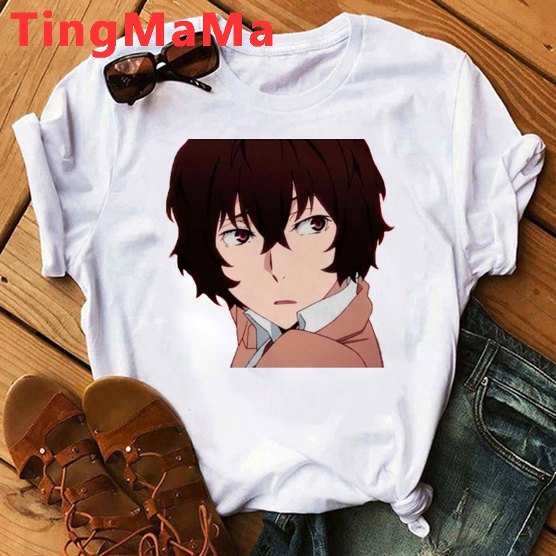 Áo Thun Tay Ngắn In Hình Bungou Stray Dogs Đáng Yêu Cho Nữ