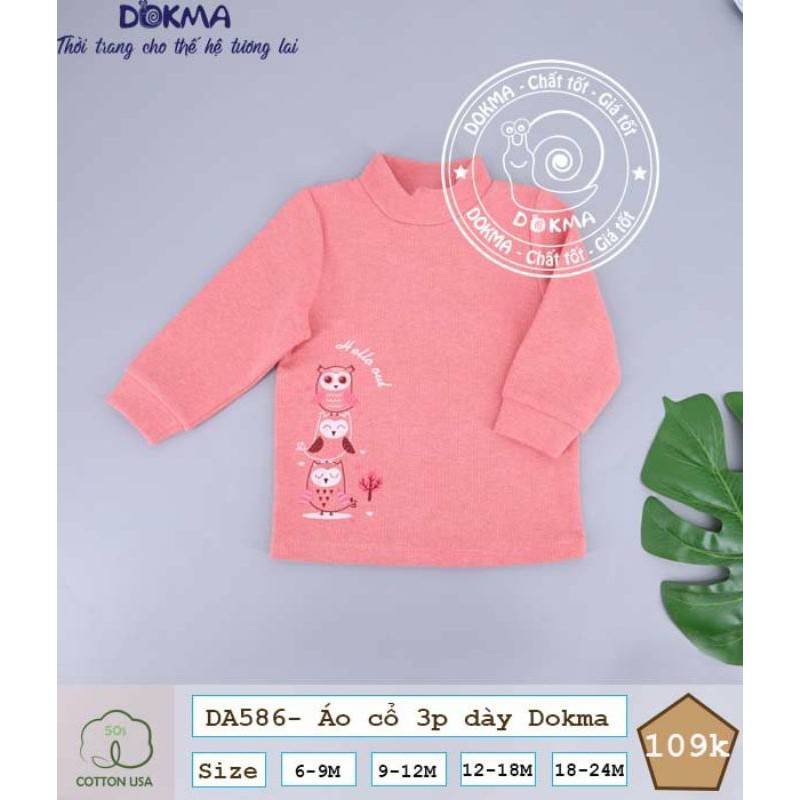 Áo cổ 3 phân dày Dokma DA586 (9-24m)