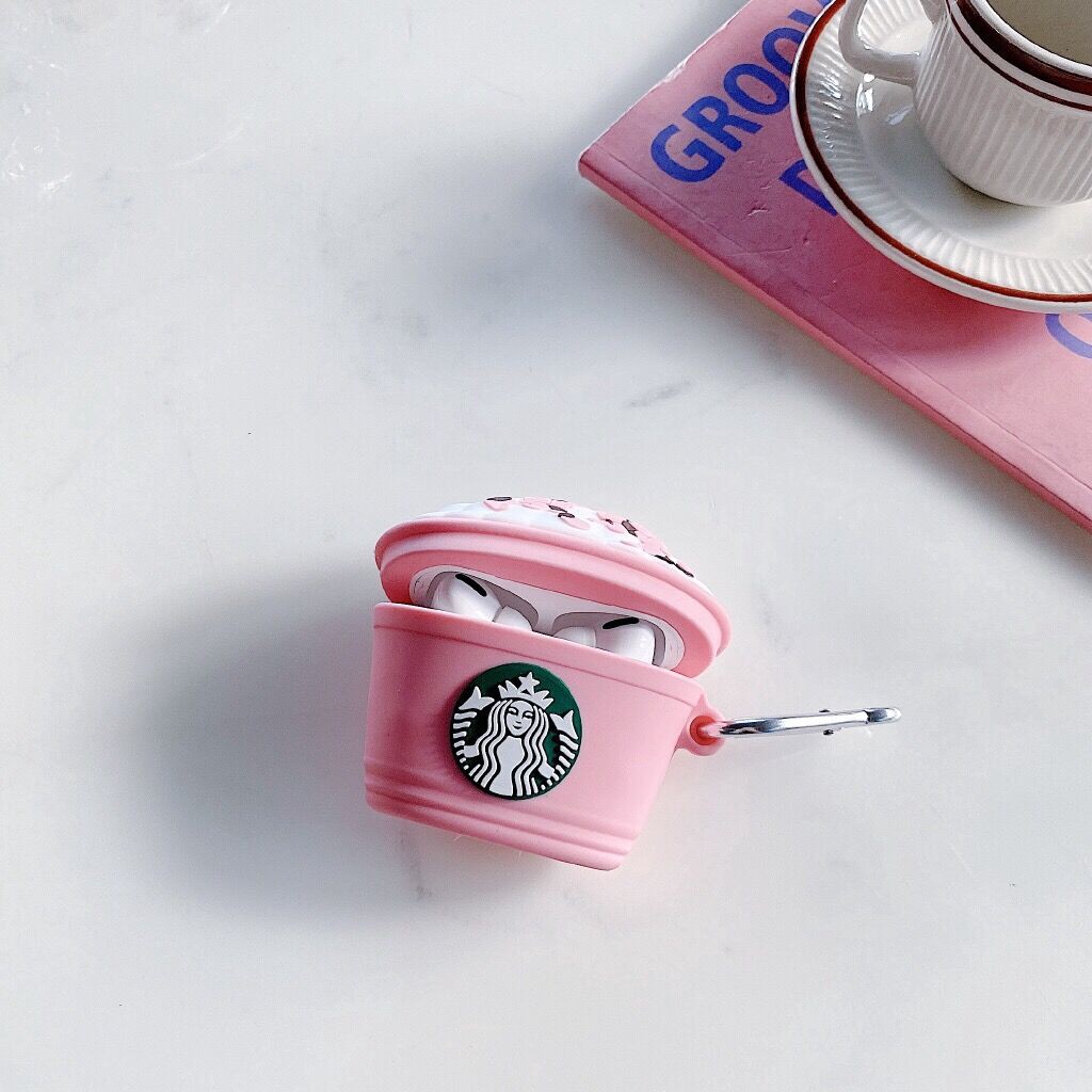Vỏ bảo vệ hộp sạc tai nghe Airpods 1/2 pro airpods 3 hình logo Starbucks độc đáo