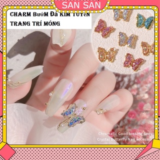 Charm bướm đính móng, charm bướm đá cao cấp