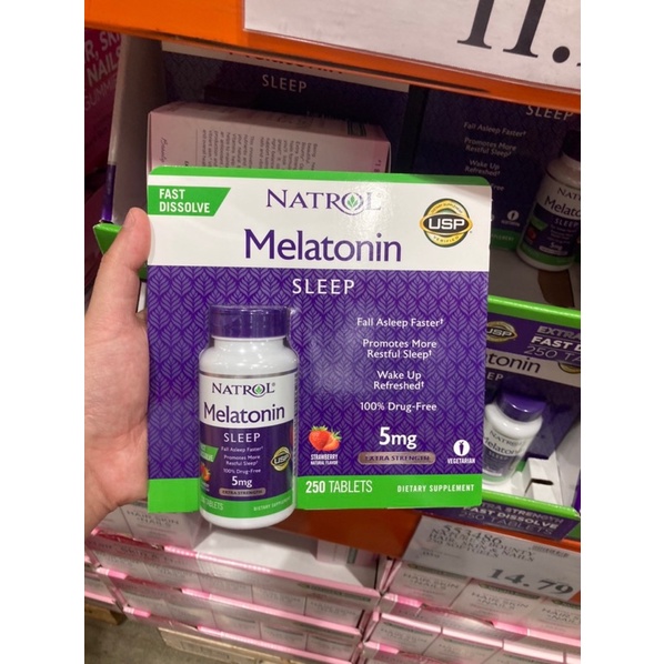 Viên ngậm Melatonin 5mg vị dâu