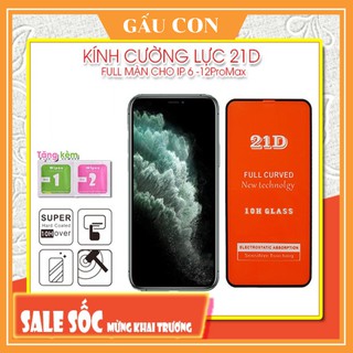 [Rẻ vô địch] Cường lực iphone 21D Full màn chống mẻ cạnh 6/6plus/6splus/7/7plus/8/8plus/plus/x/xr/xs/11/11promax
