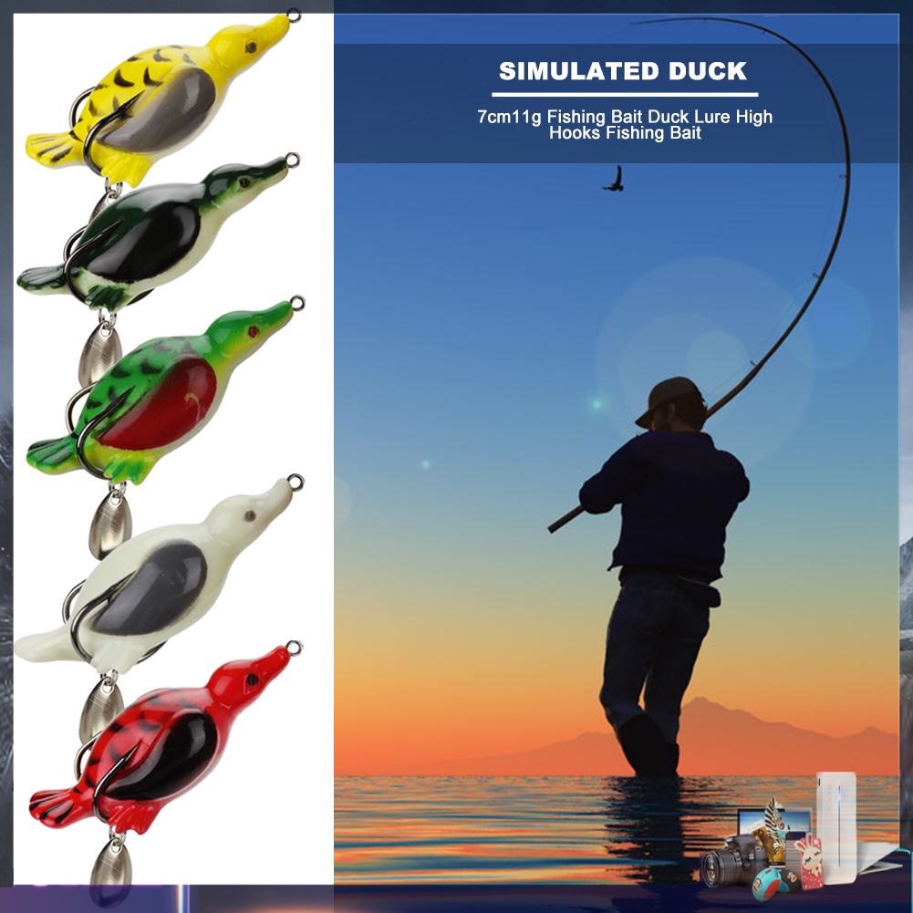 Mồi câu cá giả hình con vịt sinh động 7cm 11g