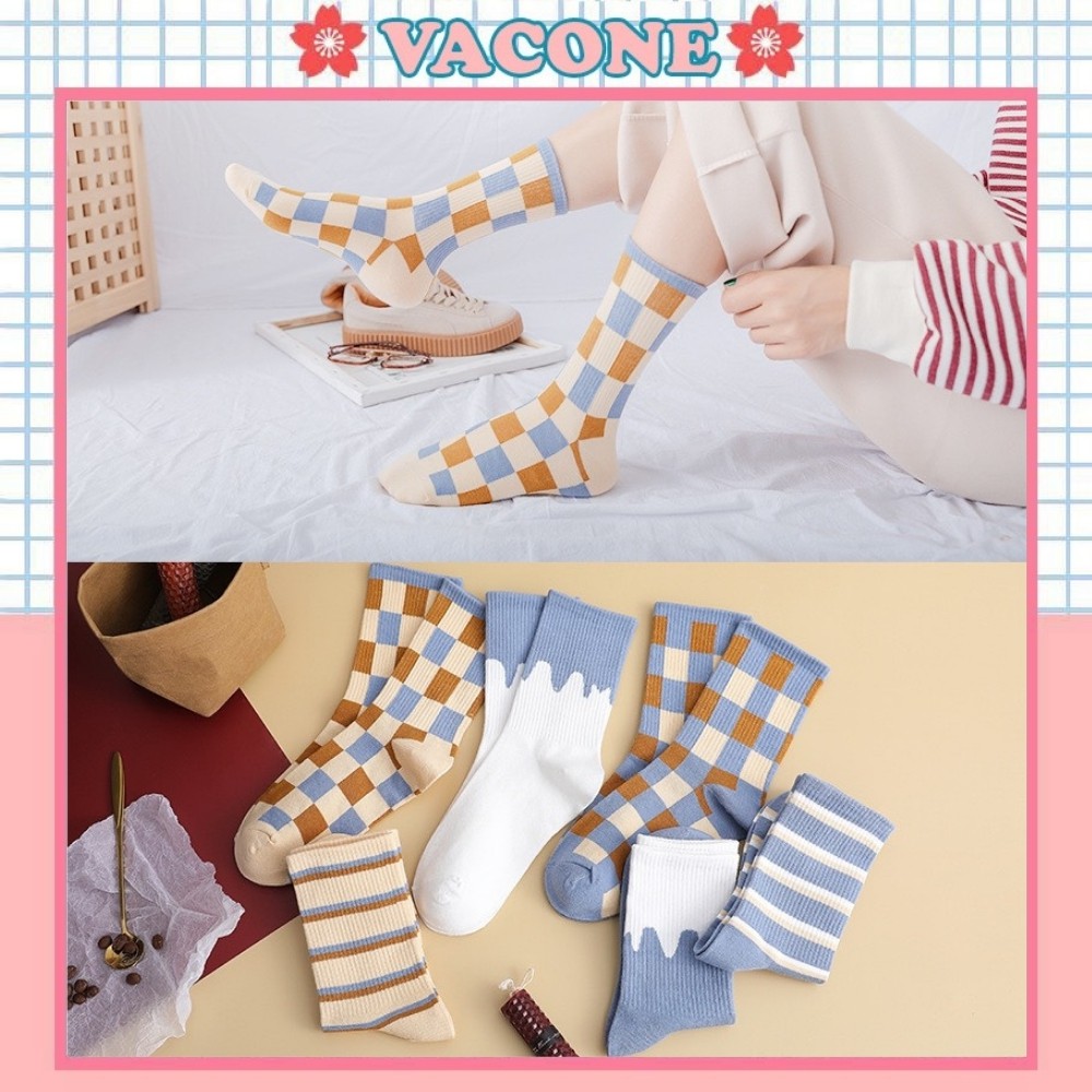 Tất hàn quốc Vacone vớ cổ cao phong cách hàn quốc vintage ngọt ngào TN21