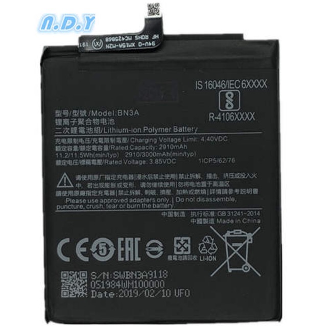 Pin Xiaomi Chính Hãng BN3A 2910/3000 mAh, xịn bảo hành 3 tháng
