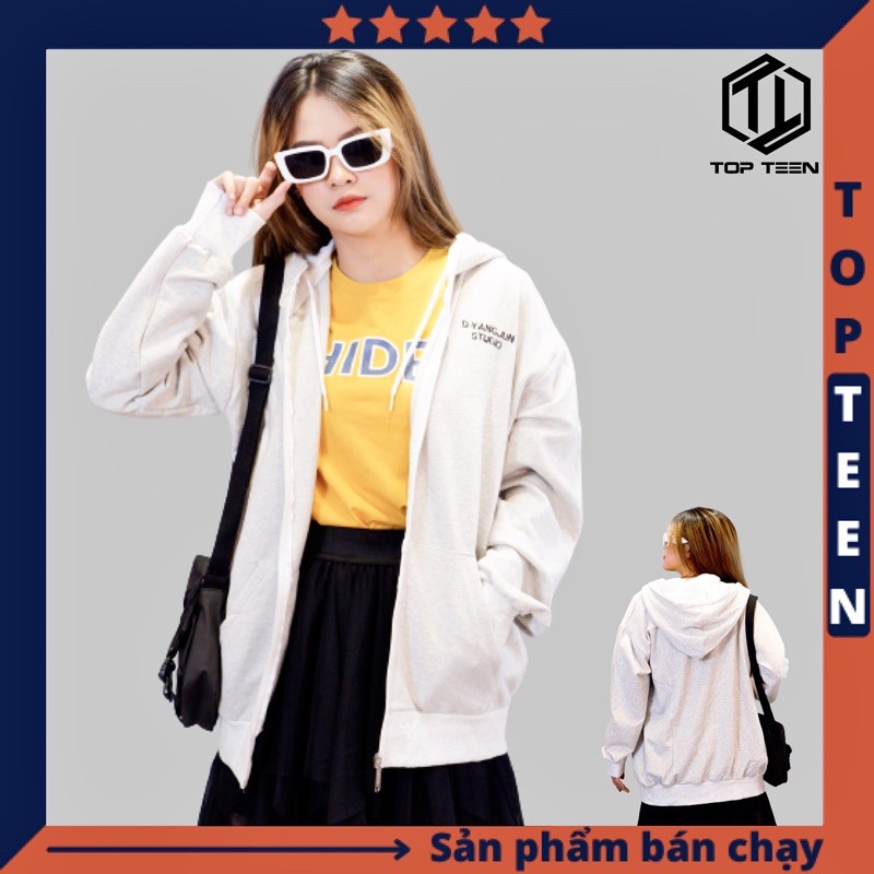 Áo Khoác Nỉ 337 Form Rộng Nỉ Bông Dày Thêu Chữ Hàng Unisex