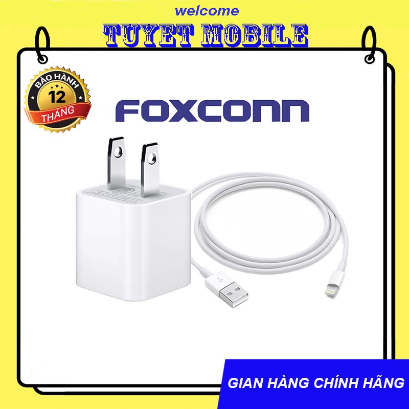 BỘ SẠC CÁP IPHONE FOXCONN NGUYÊN BẢN - BẢO HÀNH 12T