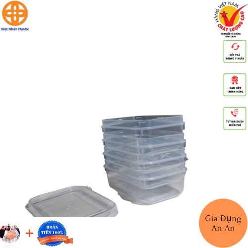 Hộp trữ đồ đông - hộp chia thức ăn dặm cho bé 100ml Việt Nhật có nắp đậy.
