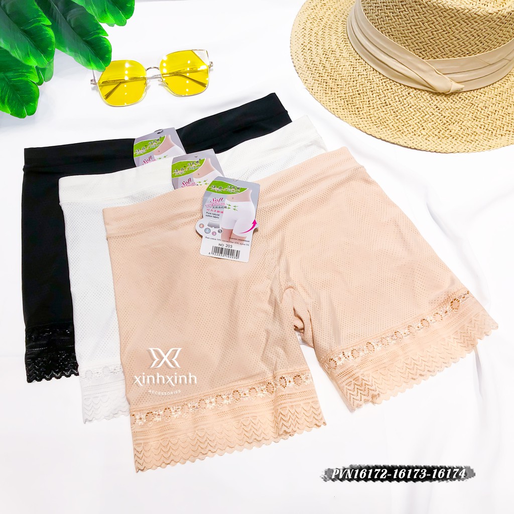 Quần mặc trong váy chất cotton mềm mịn, chân viền ren, viền lượn đẹp mắt - Xinh Xinh Accessories