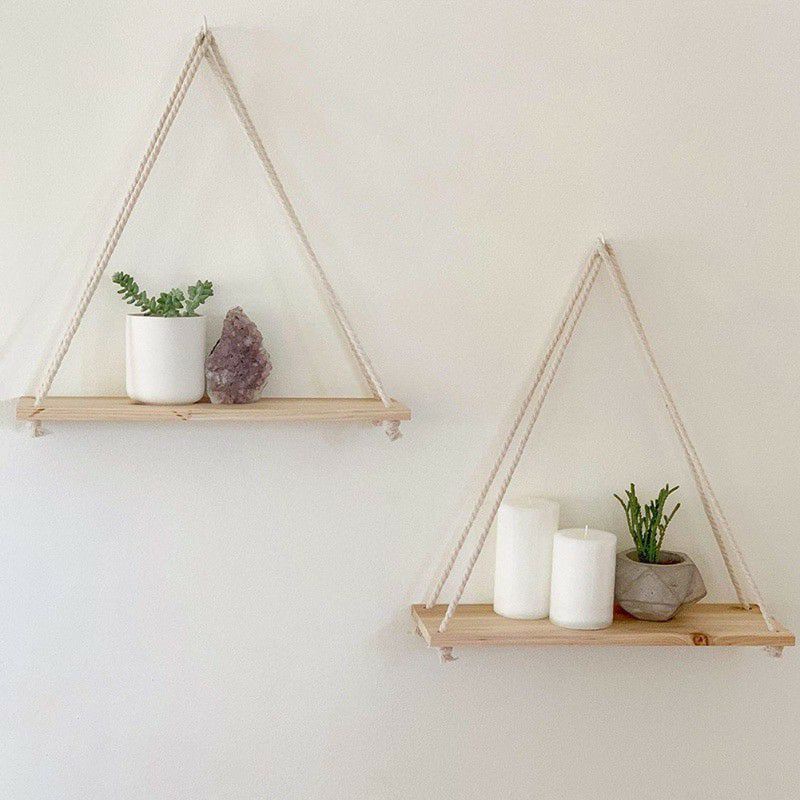 Kệ Treo Tường MIMO FURNITURE Kệ Gỗ Dây Thừng Treo Tường Decor Trang Trí Nhà Cửa