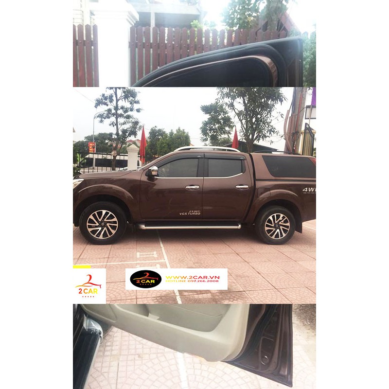 Rèm che nắng xe Nissan Navara 2013- 2021, 1 bộ 4 cái có hít nam châm cao cấp