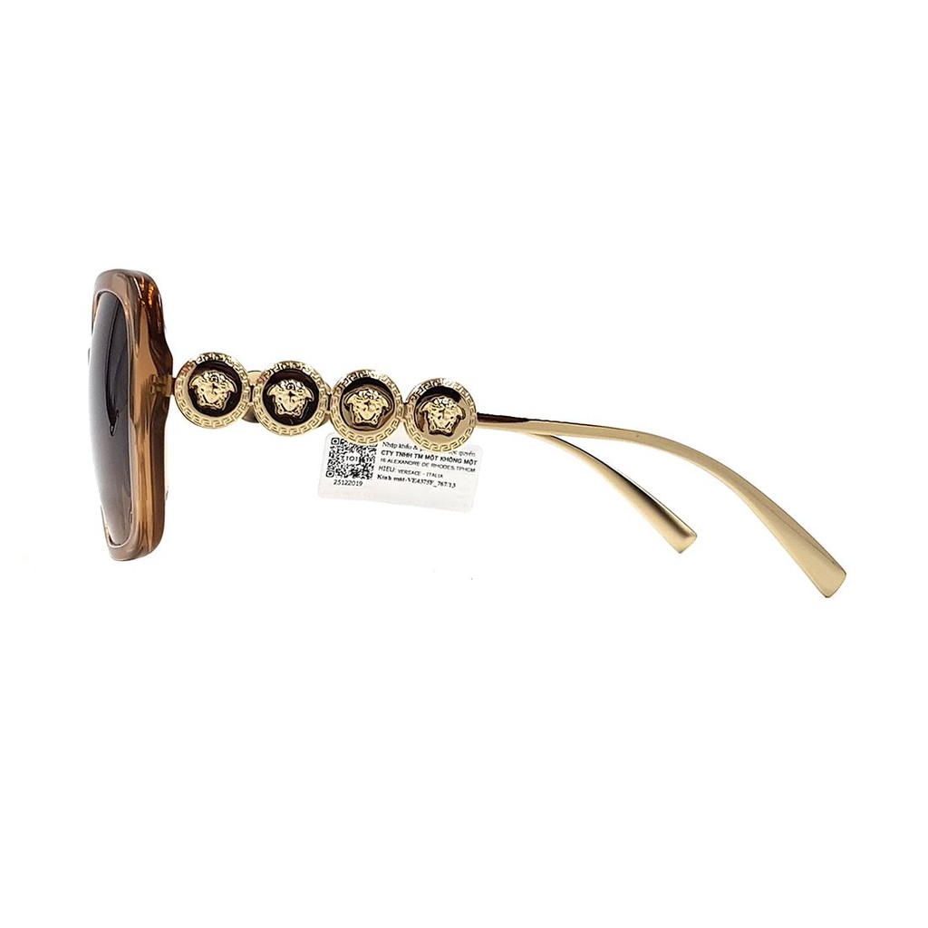 Kính mát nam nữ thời trang Versace VE4375F chính hãng, thiết kế dễ đeo bảo vệ mắt