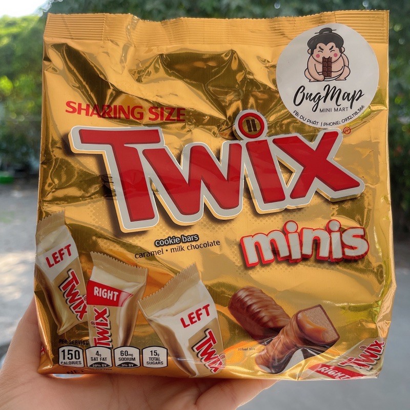 SOCOLA TWIX MINIS - Caramel x Milk Chocolate - Túi 275g