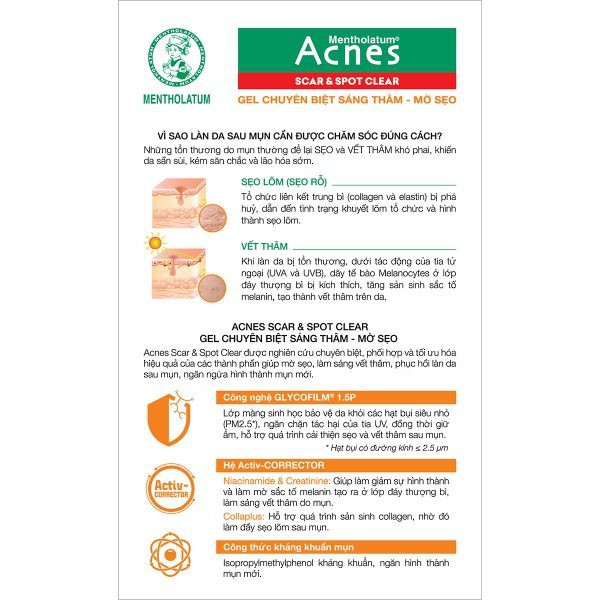 Acnes Scar & Spot Clear – Gel chuyên biệt sáng thâm mờ sẹo 10g