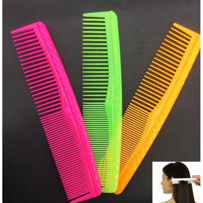 Lược nhựa 2 răng tiện dụng, 4 Màu