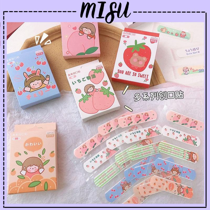 Hộp 20 Miếng Băng Keo Cá Nhân Cute Băng Bó Vết Thương Hoạ Tiết Đáng Yêu Xinh Xắn - Misu Shop