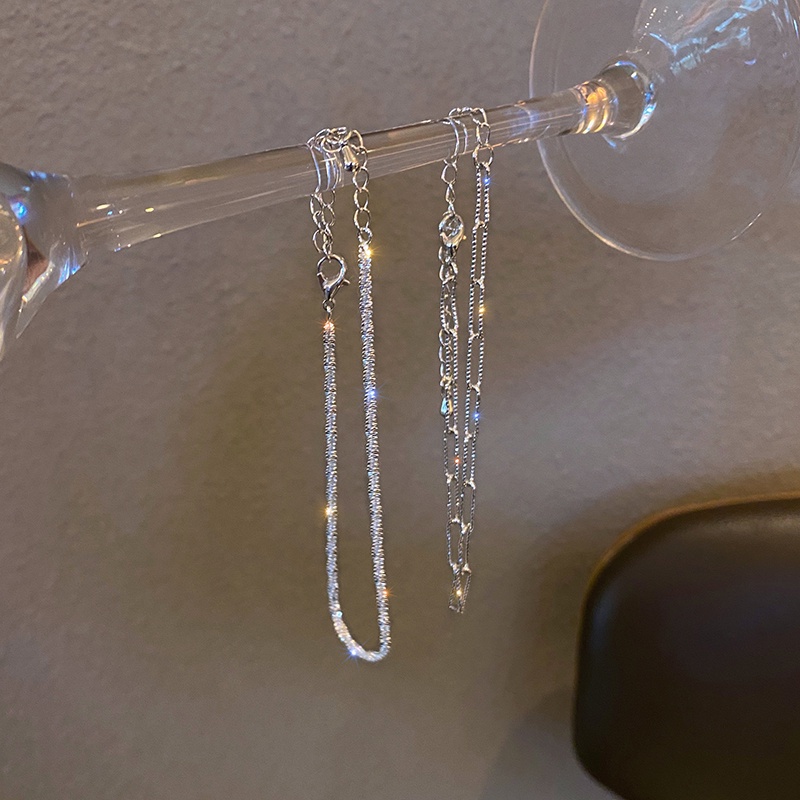 Vòng Tay Dây Xích Bằng Thép Không Gỉ Phối Mặt Hình Thánh Giá Thời Trang Hàn Quốc Cho Nữ