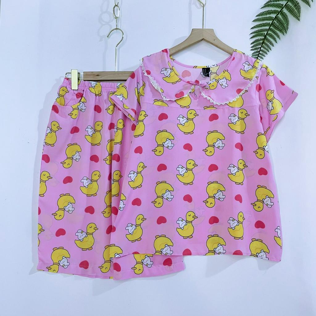 Bộ lanh nữ lửng tay ngắn VNXK 45-75kg LTN107, đồ bộ tole 2 da loại 1 mịn mát, thấm mồ hôi