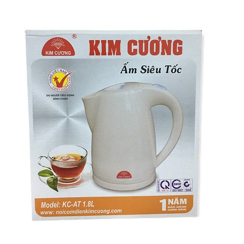 Ấm đun siêu tốc Kim Cương KC-AT 1.8 Lít