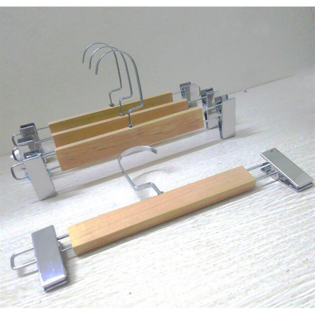 Móc kẹp treo quần áo người lớn - kẹp quần, váy bằng gỗ chuyên dùng shop thời trang, khách sạn