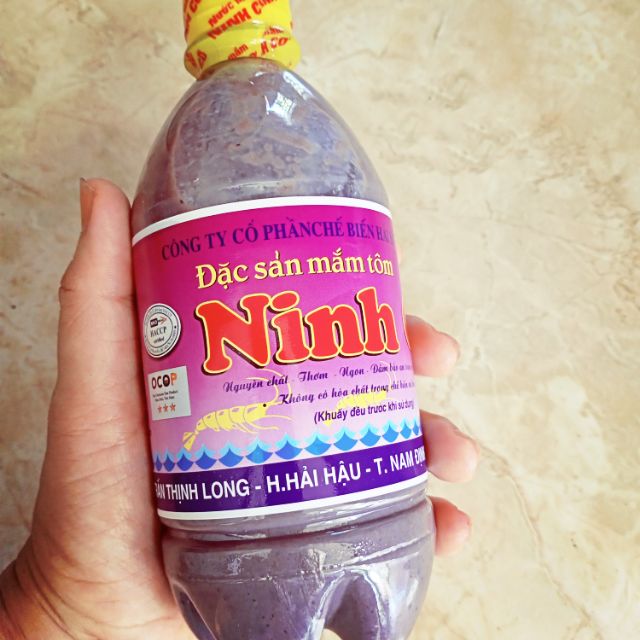 Đặc sản Mắm tôm Ninh Cơ chai 500ml (600g).