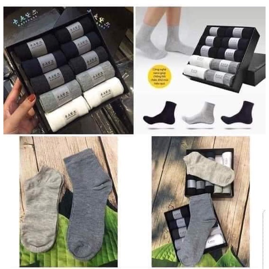 Tất nam khử mùi hôi kháng khuẩn dệt kim cao cấp đi giày tây Hàn Quốc TATNAM01