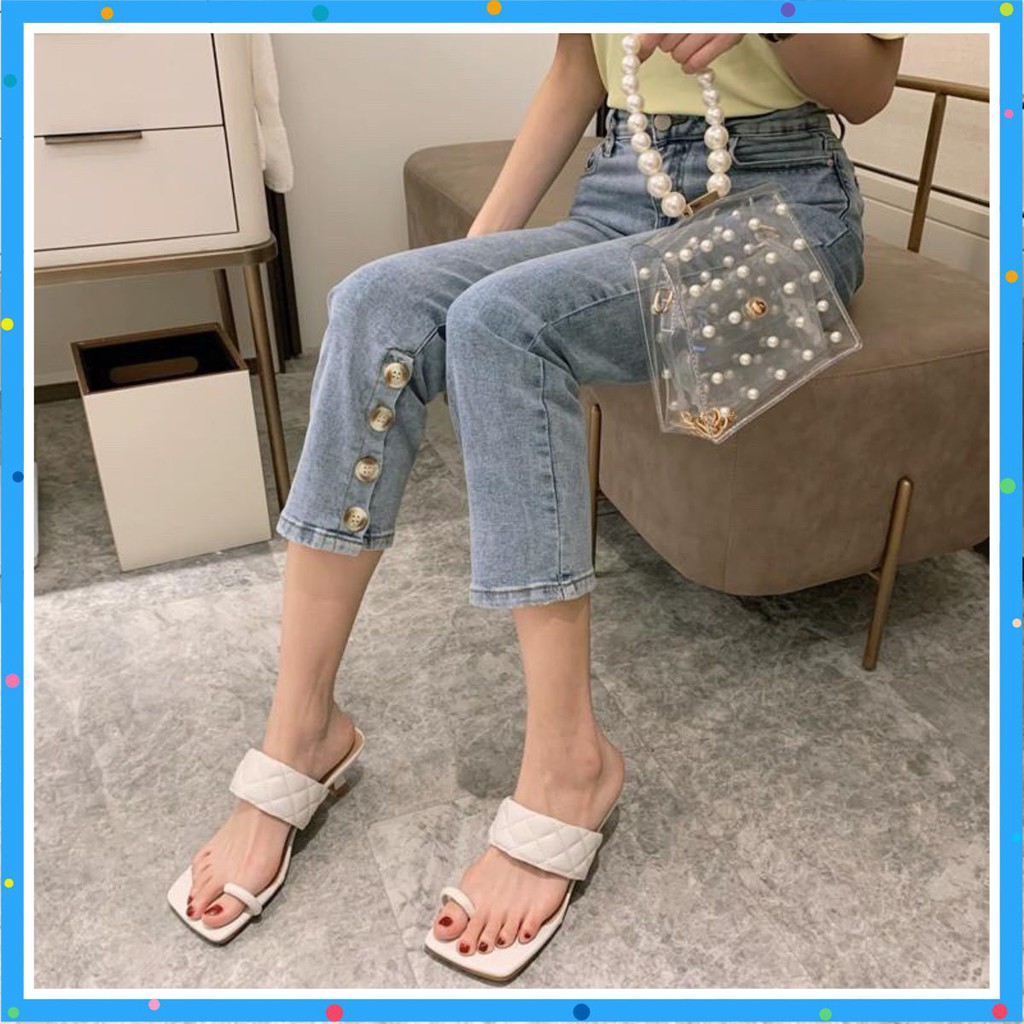 Guốc sỏ ngón ô trần trám siêu sang LC _ G18