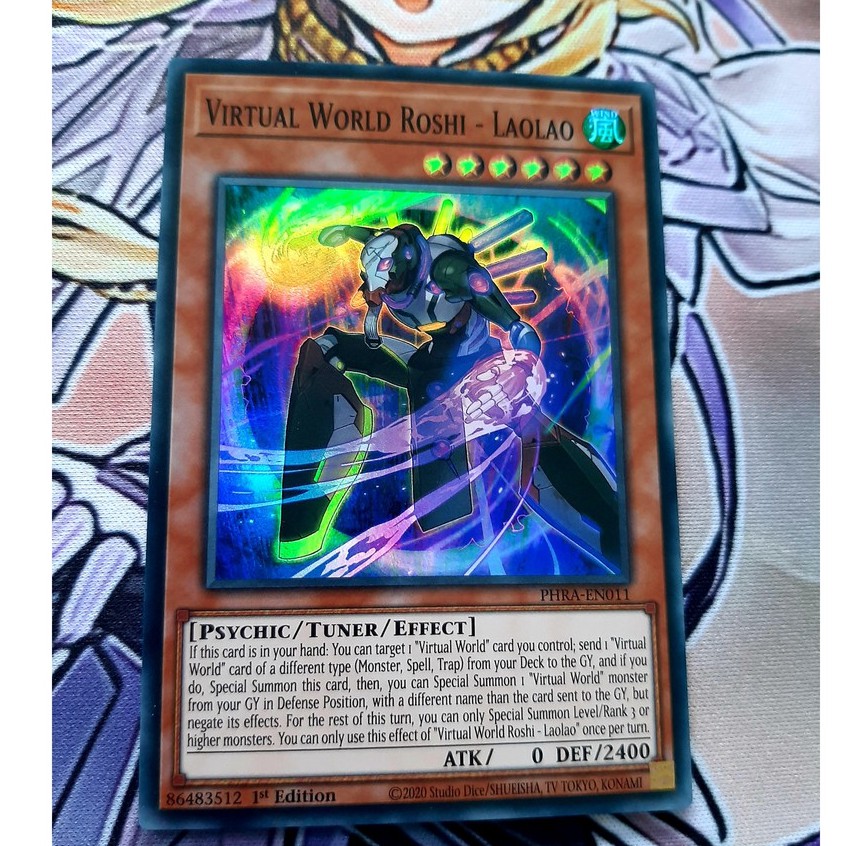 THẺ BÀI YUGIOH -MONSTER- Virtual World Roshi - Laolao - PHRA-EN011 - Super