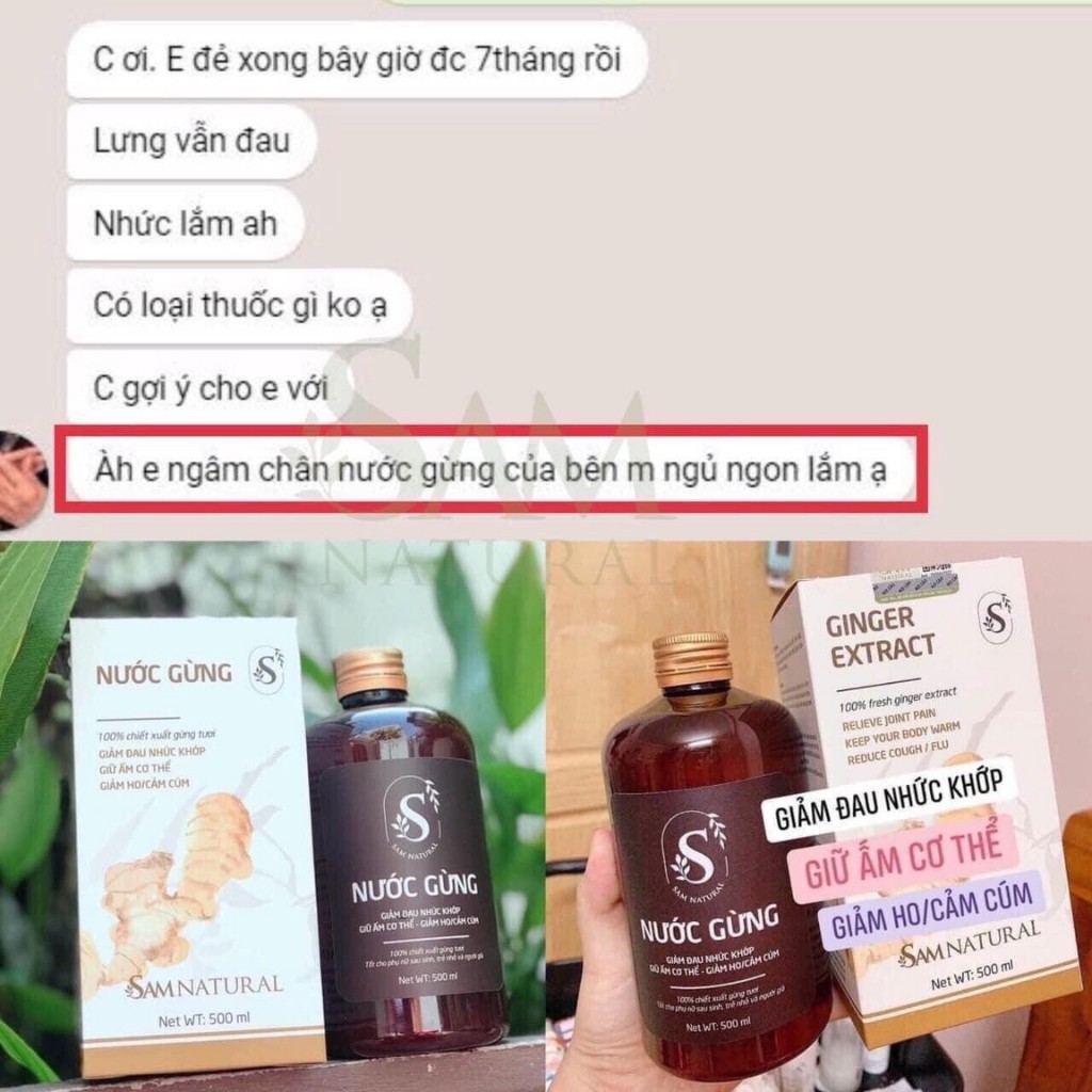 Nước Cốt Gừng Nguyên Chất 500ml Chiết Suất Gừng Tươi Gíup Giữ Ấm Cơ Thể Mẹ Sau Sinh Và Cho Bé  - Date 2025