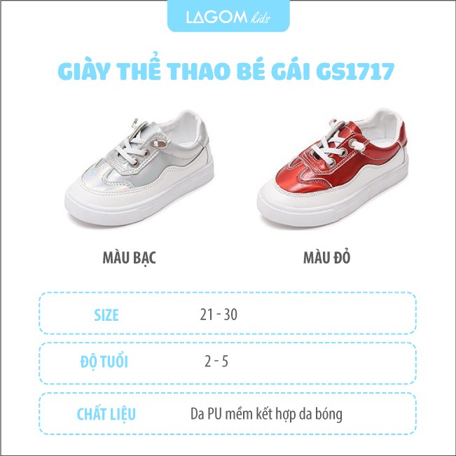 [CAO CẤP] Giày Sneaker Bé Gái | Giày Thể Thao Trẻ Em Gái Da Bóng - Mềm - Êm | 1-3-5 Tuổi  GS008