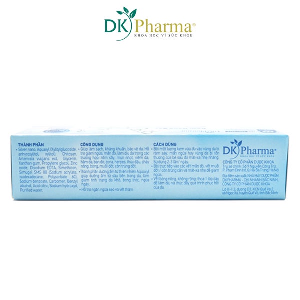 Kem Nano Bạc Agrin  - Hỗ trợ giảm ngứa, mẩn đỏ, làm dịu da, viêm da, hăm da (25G)