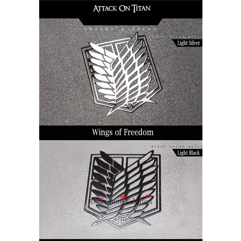 Bộ 2 miếng sticker hình Anime Attack on Titan