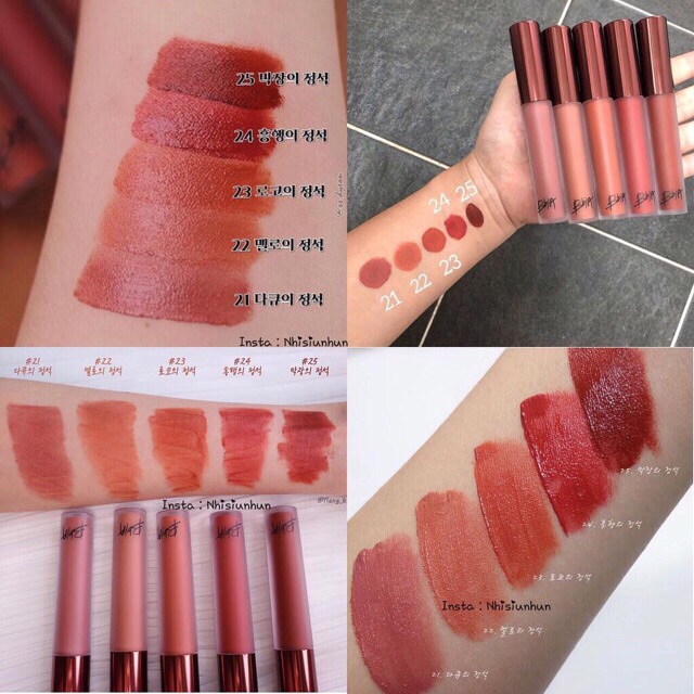 (Đủ Ver) SON KEM BBIA LAST VELVET LIP TINT VERSION 1.3.4.5 | BigBuy360 - bigbuy360.vn