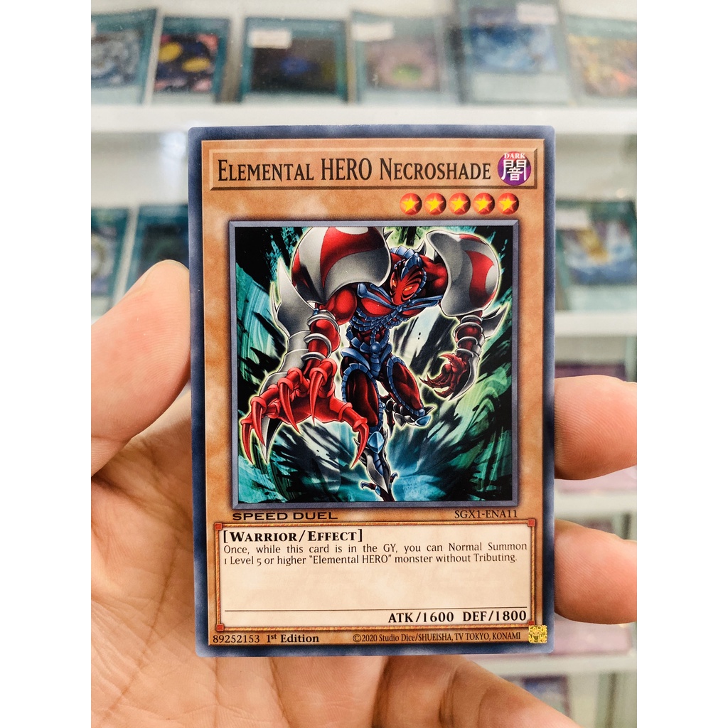 Thẻ Bài YugiOh! Mã SGX1-ENA11 - Elemental HERO Necroshade - Common - 1st Edition