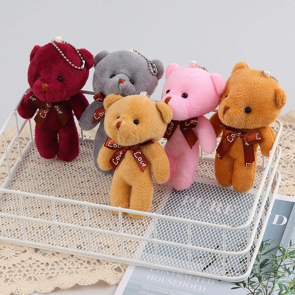 Móc Khóa Gấu Nhồi Bông Mềm Mại Dễ Thương Kích Thước 12cm