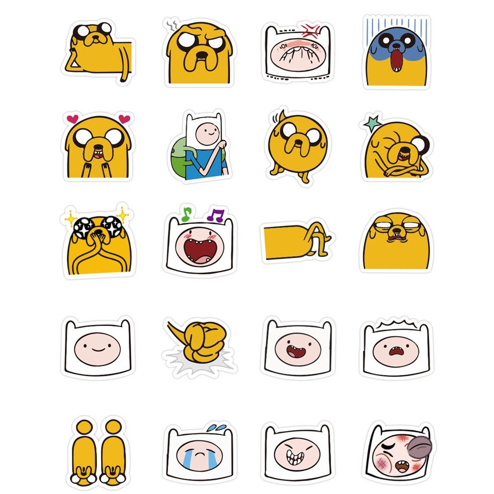 Bộ Sticker dán chủ đề Adventure time mới nhất 2021