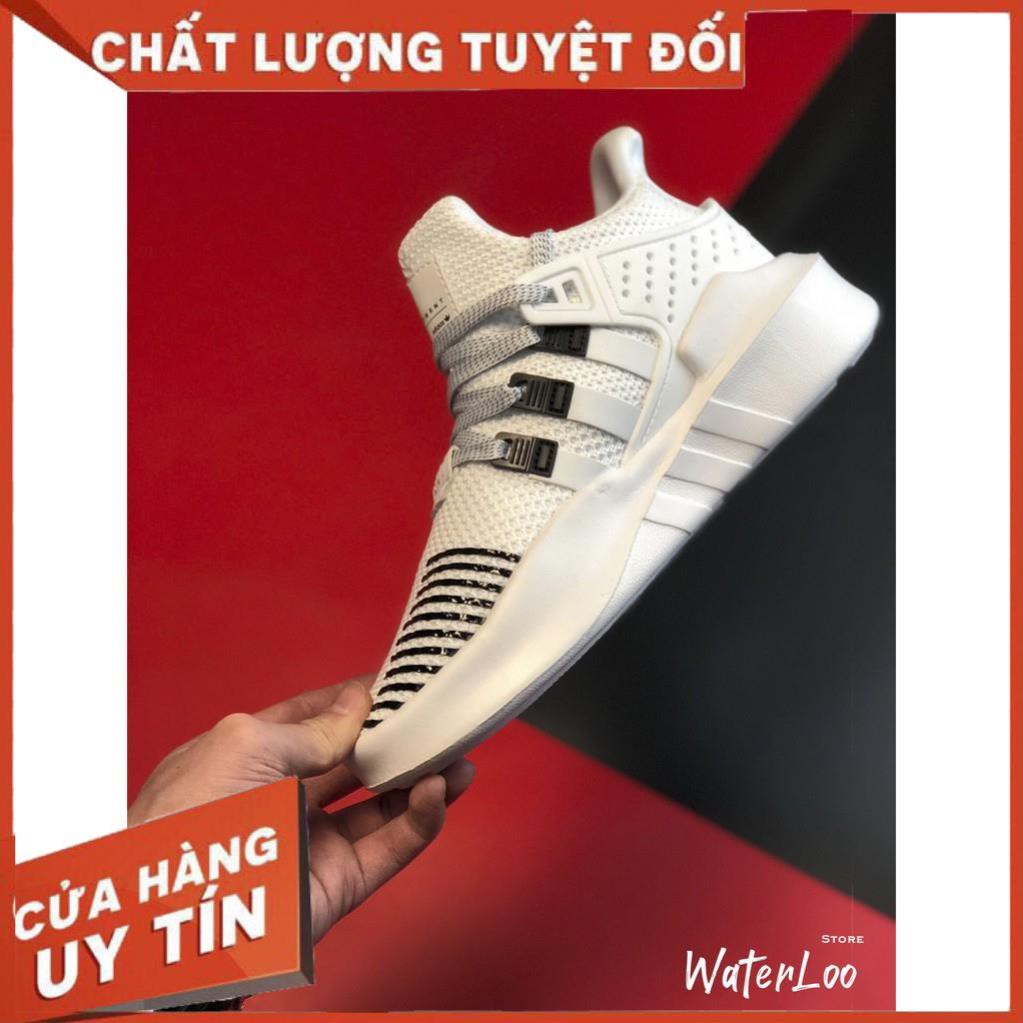 (HÀNG CHUẨN+QUÀ TẶNG) Giày thể thao EQT Bask ADV Trắng vạch đen phản quang