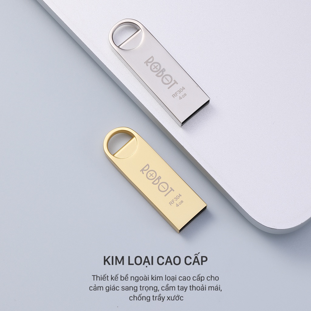 USB Thiết bị lưu trữ 16GB/32GB ROBOT RF316/RF332 Flash Drive kim loại siêu nhẹ kết nối nhanh