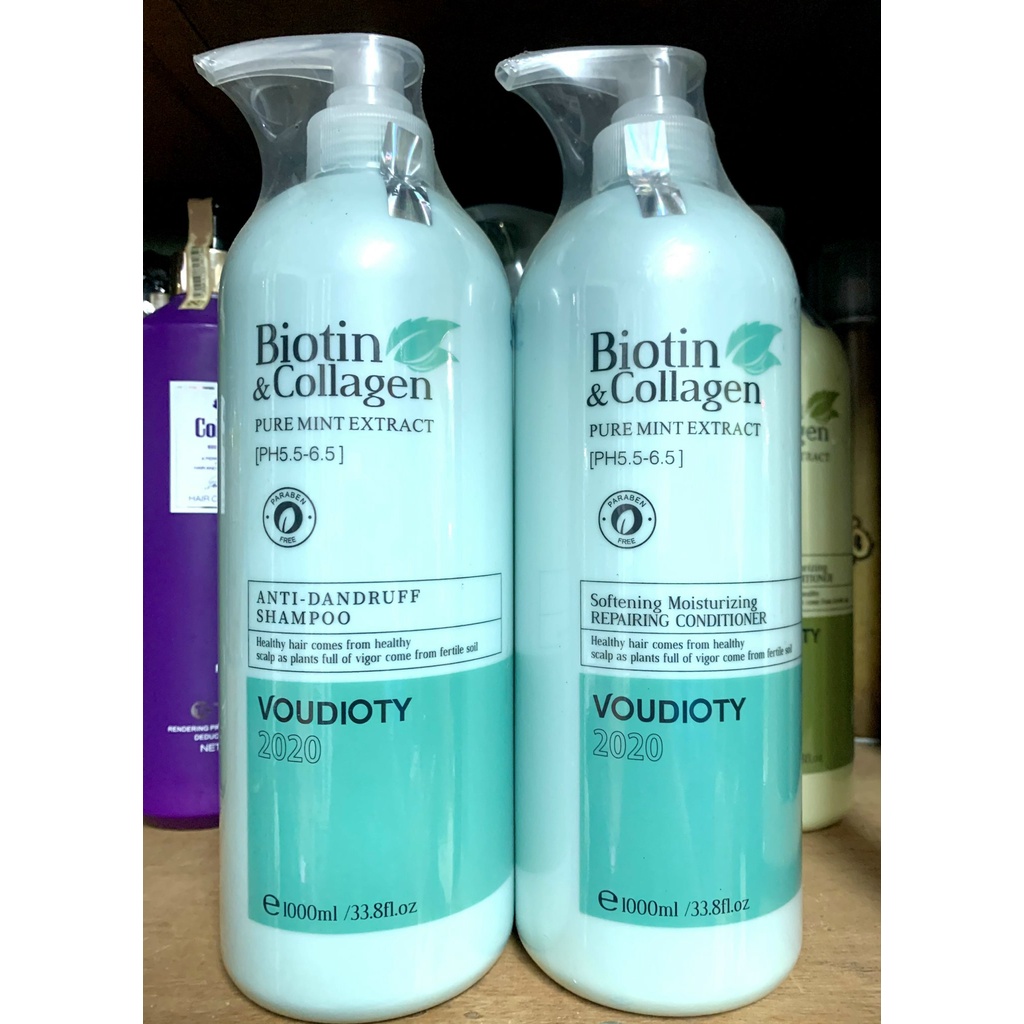BỘ DẦU GỘI VÀ XẢ BIOTIN COLLAGEN NGĂN GÀU 1000ML