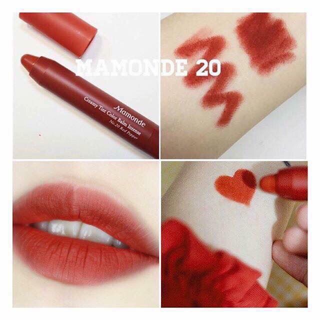 Son Bút Chì Mamonde Creamy Tint Color Balm Intense #20 Red Apple