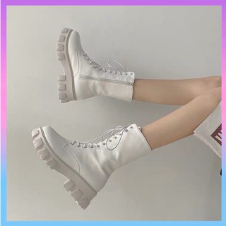 GIÀY BOOT ULZZANG ĐẾ RĂNG CƯA SIÊU XINH (ẢNH THẬT CUỐI) - ORDER 10 NGÀY