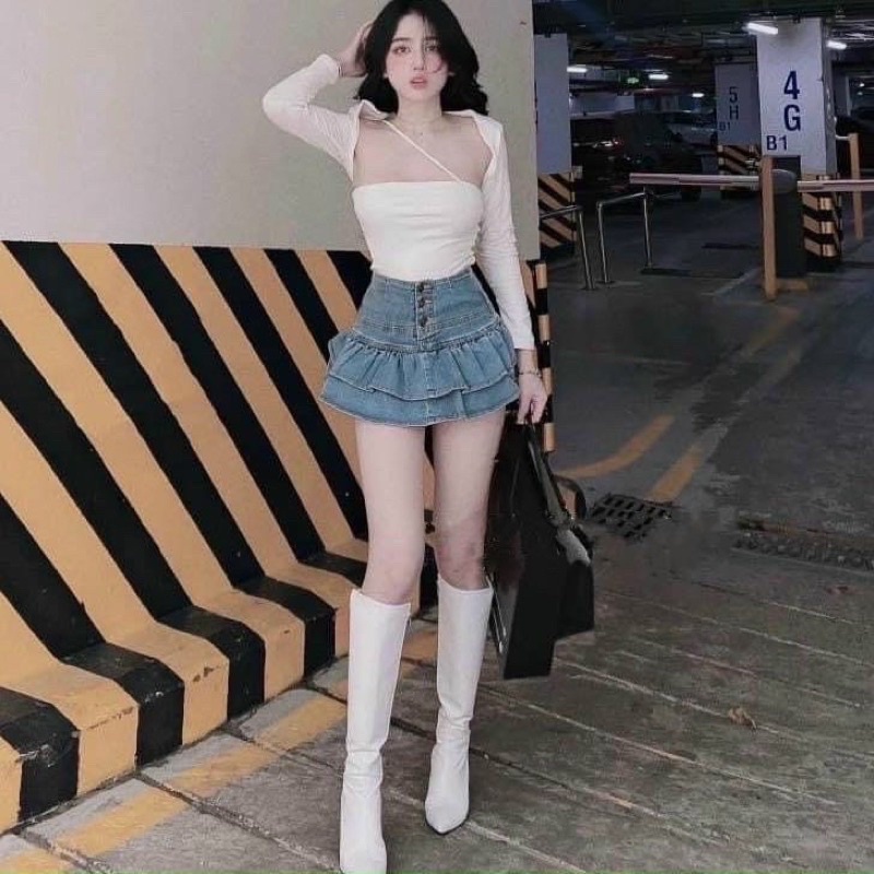 Chân Váy Jean 2 Tầng Hàng Chuẩn -  ATN CLOTHING