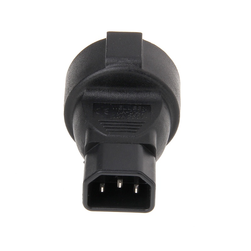 Phích Cắm Chuyển Đổi IEC 320 C14 Male Sang CEE 7 / 7 Female 3-Pin Female
