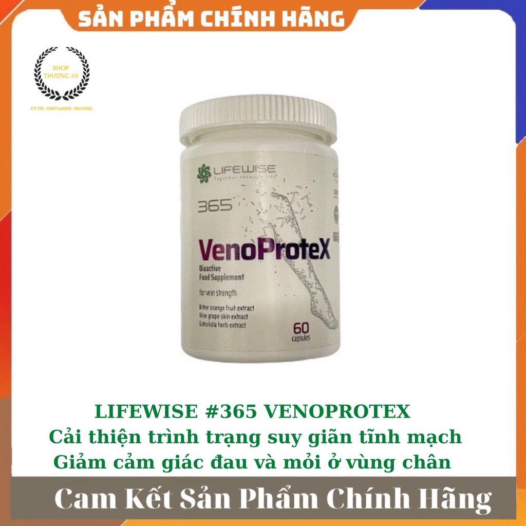 - LifeWise #365 Venoprotex, sức khỏe và vẻ đẹp cho đôi chân của bạn - Chai 60 viên