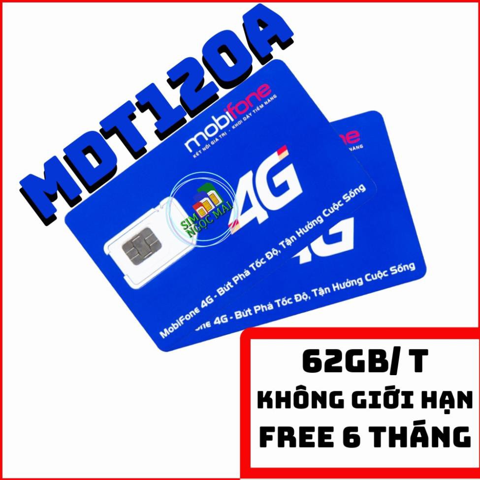 Sim 4G Mobi MDT250A - MDT120A - 62GB DATA TỐC ĐỘ CAO - MAXDATA - TRỌN GÓI 1 NĂM - MIỄN PHÍ VẬN CHUYỂN TOÀN QUỐC