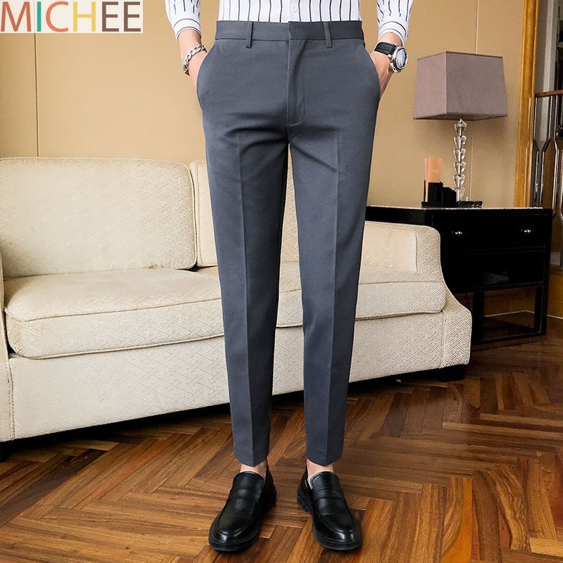 Quần âu nam MICHEE chất vải tuyết mưa ,co giãn 4 chiều dáng ôm body chống nhăn | BigBuy360 - bigbuy360.vn