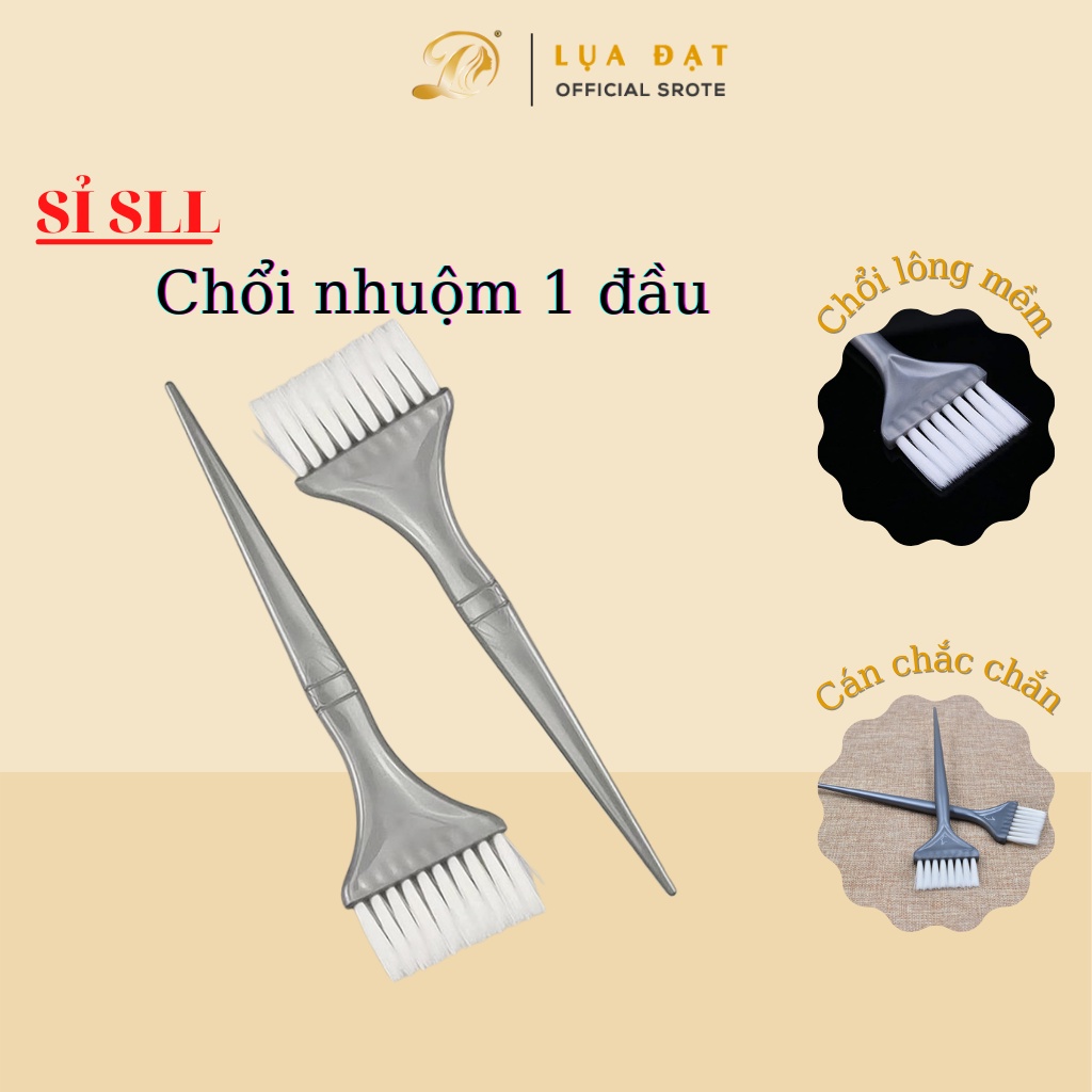 (Giá Sỉ Salon) Chổi Nhuộm Tóc-Lược Chải Hoá Chất Lông Mềm 1 Đầu Cao Cấp Cho Salon