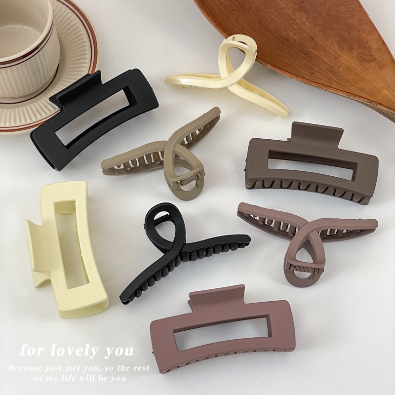 Kẹp Tóc Nữ Màu Trơn Phong Cách Vintage Thời Trang